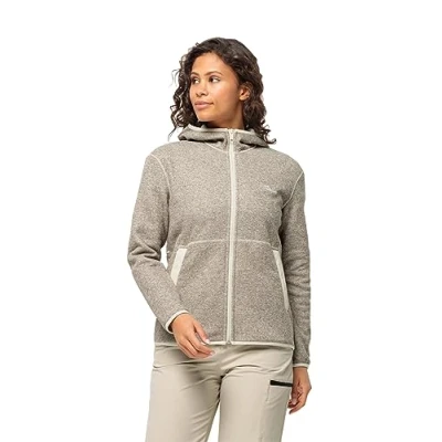 Image of Jack Wolfskin Women&#039;s Fir Track JKT W Fleece Jacket, Cotton White, XL