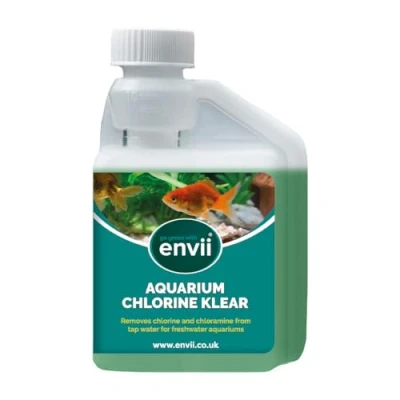 Image of Envii Aquarium Chlorine Klear Tap Water Conditioner &amp; Remover, Turns Safe Healthy, Natural Tapsafe Dechlorinator for Fish Tanks Aquariums 250ml