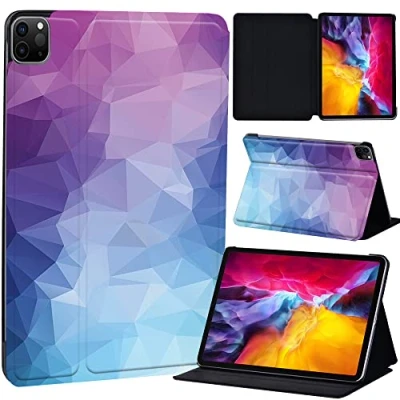 Image of PU Leather + hard shell Ultra slim lightweight Folio Flip Tablet Stand Smart Cover Case Fit iPad Air 4 10.9&quot; (2020) / Pro 11&quot; (2018 2020 2021) (artificial color 12)