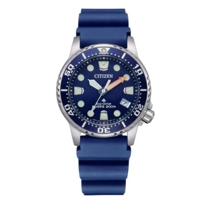 Image of Citizen Women Analogue Eco Drive Watch with Silicone Strap EO2021 05L