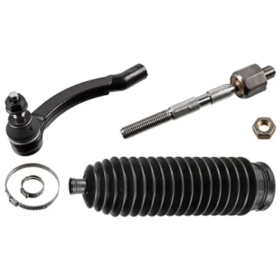 Image of 271599, 271599S2, 3546268, 3546268S2, 9191410 Tie Rod FEBI BILSTEIN 40570 Front Axle Right with clamps, steering bellow VOLVO: V70 I