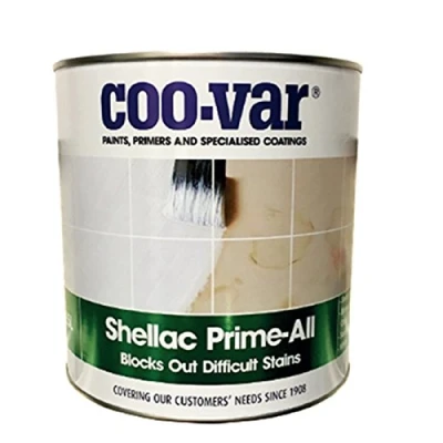 Image of Coo Var Shellac Prime All Stain Blocker Sealer &amp; Primer for Wood Plaster Cement with PSP touch up brush (5L)