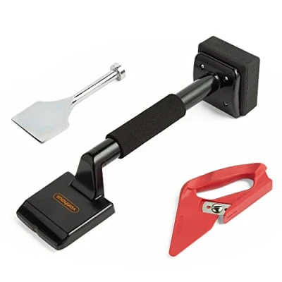Image of VonHaus Carpet Stretcher Fitting Kit, Includes a Cutter and Steel Bolster Kit Kicker for Laying Carpets Like Professional Knee Repair