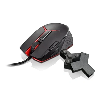 Image of Lenovo Y (Precision Gaming Mouse with 8200 DPI Up to 1000Hz Polling Rate, 9 Programmable Buttons, Five Different Weight Black/Red