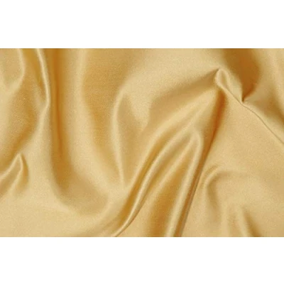 Image of SUPGOD Gorgeous Silky Satin Fabric, Dressmaking, Wedding, Prom Per Metre (Champagne Gold)