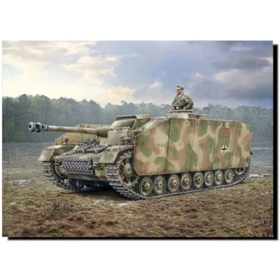Image of Italeri 0223 1:35 German Sd.Kfz.167 Sturmgeschütz IV Model Building Kit, Standing Building, Crafts, Hobby, Gluing, Plastic Detailed Tank Military, Multi Coloured