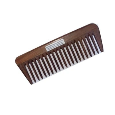 Image of SVATV HANDCRAFTED ROSEWOOD COMB FOR DETANGLING HAIR THICK, CURLY AND WAVY HAIR, NON STATIC ECO FRIENDLY WITH WIDE TOOTH GROOMING (S 48)