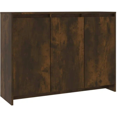 Image of vidaXL Sideboard Smoked Oak 102x33x75 cm Engineered Wood