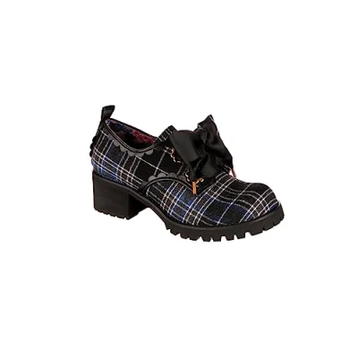 Image of Irregular Choice Womens Class Act Oxford, Black Silver Grey, 6.5 UK