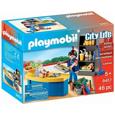 Image of Playmobil 9457 City Life School Janitor with Tool Box, Fun Imaginative Role Play, PlaySets Suitable for Children Ages 4+