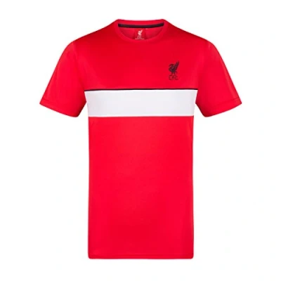 Image of Liverpool FC Official Gift Mens Poly T Shirt Red LFC Large