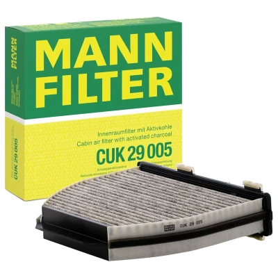 Image of 2048300018, 2048300518, 2128300018, 2128300118, 2128300218 Pollen Filter MANN CUK 29 005 Activated Carbon 264mm 284mm 44mm