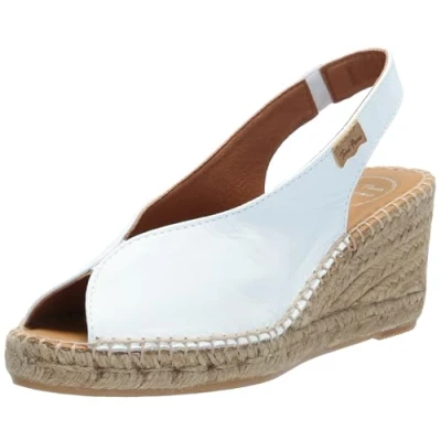 Image of Toni Pons Women&#039;s Leather Espadrille Laila P White, 8 UK 41 EU