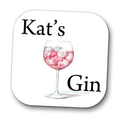 Image of Personalised Gin and Tonic Drinks Mat Coaster