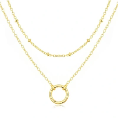 Image of Philip Jones Gold Plated Double Layered Circle Necklace