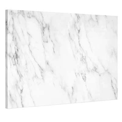 Image of Navaris Magnetic Memo Board Whiteboard 90 x 60 cm Dry Erase White with Design for Wall Includes Marker and Magnets Marble