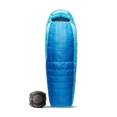 Image of Sea to Summit Trek Down Sleeping Bag Long( 18C) Mummy Shaped Full Length 650+ Loft Ultra Dry 2 Season Zip Coupling For All Outdoor Activities Blue 2098g