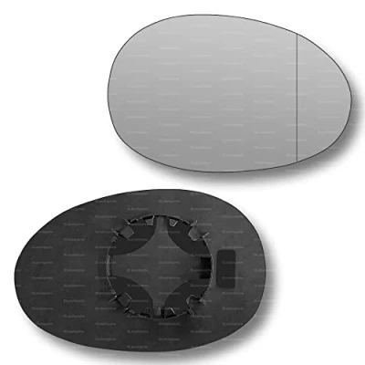 Image of Less4spares Replacement Wing Mirror Glass Right Compatible with Toyota Aygo 2005 2014 CLIP ON Driver Off side Blind Spot