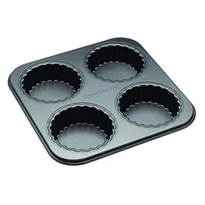 Image of MasterClass Mini Quiche Mould / Tartlet removable bottom 4 Pieces