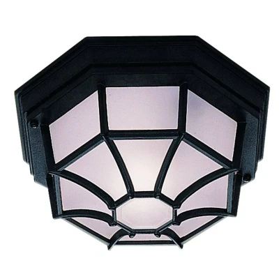Image of Searchlight Vermont outdoor ceiling light, black