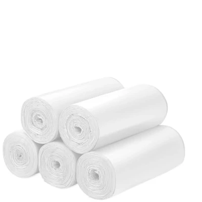 Image of Biodegradable Trash Bags 120PCS, Aievrgad 5L/1.2Gallon small Garbage bags/For Countertop Bin. Bin Liner/Trash/rubbish Bags, 100% Recycled,Tough, degradable, Compost for kitchen/household white