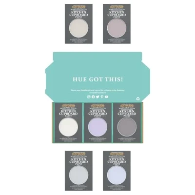 Image of Rust Oleum Kitchen Cupboard Paint in Satin Finish Pastel Purples Tester Box