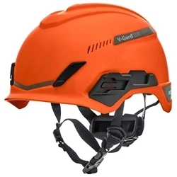 Image of V Gard H1 Tri Vented Helmet Hi Vis Orange