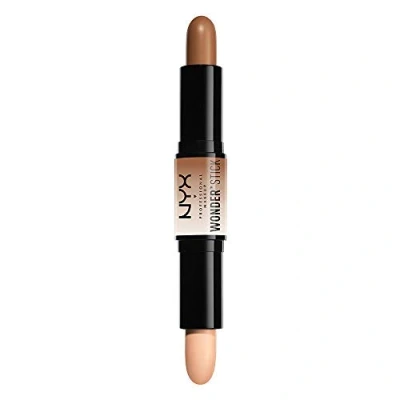 Image of NYX Professional Makeup Wonderstick, Dual ended, On the Go Highlight and Contour Stick, Creamy Texture, Shade: Medium