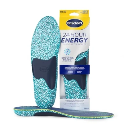 Image of Dr. Scholl&#039;s® 24 Hour Energy Multipurpose Insoles, Returns with Every Step, Relieves Foot Pressure &amp; Tired Achy Feet, Memory Foam Gel Insert, Men&#039;s Shoe Size 8 14, 1 Pair