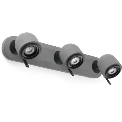 Image of Stone 3 Light Indoor Adjustable Wall Spotlight Grey, GU10