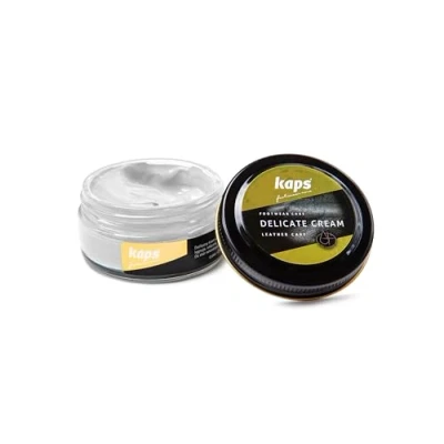 Image of Kaps Shoe Care Cream, Intensive Leather and Nourishing, Delicate, 50ml 1.70 fl.oz., 101 White
