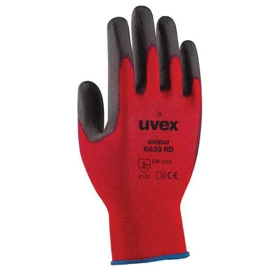 Image of uvex 60963 Unipur 6639 PU Red Glovesize 10