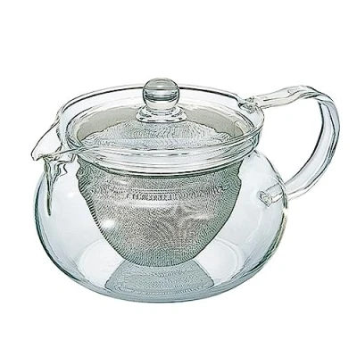 Image of Hario CD Kyusu Maru 450ml Cha Pot Kettle for Tea Chacha with a Capacity of 450ml, Glass, Transparent