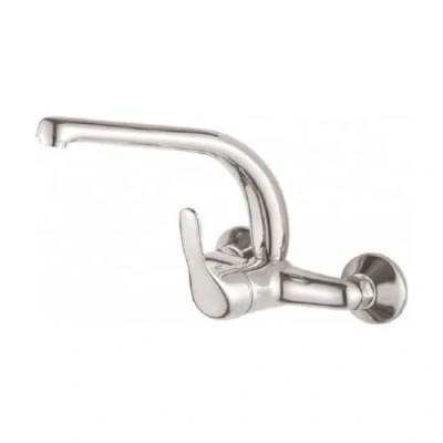 Image of DP Bath Manzanilla Wall mounted mixer tap (kitchen tap) for 11cm sink