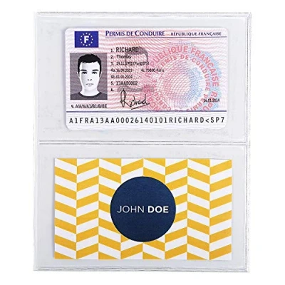Image of Exacompta Ref. 5393E Pack of 10 Polypro Credit Card/Business Card Cases 6.4 x 11 cm Crystal clearly unavailable