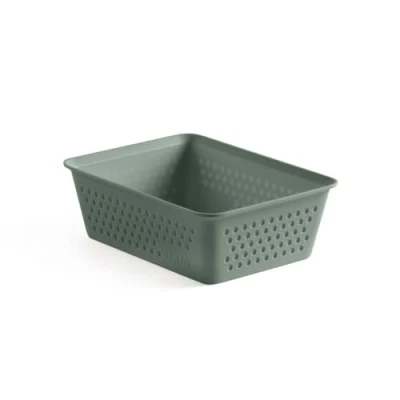 Image of TATAY Bohol A6 Organiser, Polypropylene, BPA Free, 100% Recycled Plastic, Green, Measures 12.5 x 16.5 5.5 cm