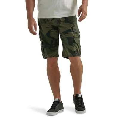 Image of Wrangler Authentics Men&#039;s Premium Twill Cargo Short (Bennard), Forest Green Camo, 30