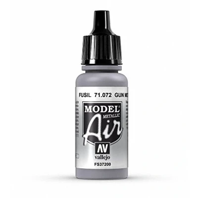 Image of Vallejo Model Air 17 ml Acrylic Paint Gun Metal