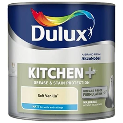 Image of Dulux Kitchen Plus Matt Paint, 2.5 L Soft Vanilla