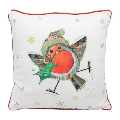 Image of L &amp; P Home Gifts Lesser Pavey 45 x 45cm Cushions With Covers British Designed Inserts Included Robin Cushion For Kitchens or Living Spaces Bug Art