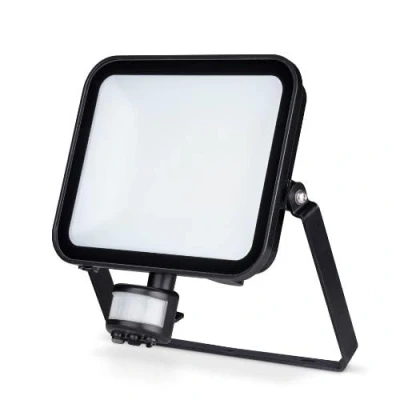Image of JCC Niteflood Black Metal 50W LED Floodlight with PIR, IP65