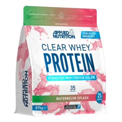 Image of Applied Nutrition Clear Whey Isolate Protein Isolate, Refreshing High Powder, Fruit Juice Style Flavours (Watermelon) (875g 35 Servings)