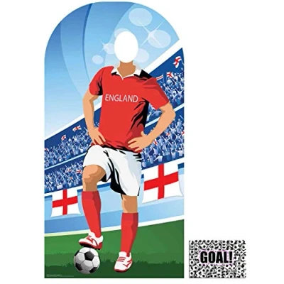Image of BundleZ 4 FanZ by Starstills Fan Pack World Cup Football 2018 England Stand In Lifesize Adult Cardboard Cutout with 20cm x 25cm Star Photo
