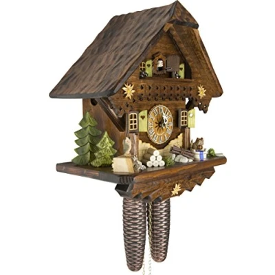 Image of Cuckoo Palace Clock Summer Meadow Chalet with 8 day movement 13 1/3 inches / 34cm height