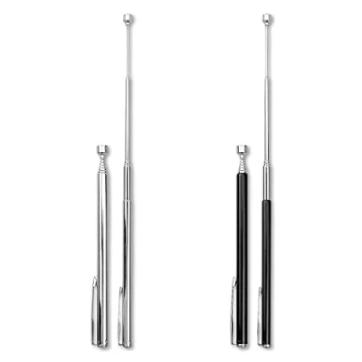 Image of 4pcs Telescopic Pick Up Tools, Jagowa Magnetic Sticker Extendable Handheld Stick Retrieval Pen for Pickup Screws Nuts Black Silver