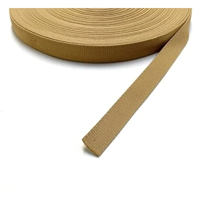 Image of 25mm Polypropylene Webbing Heavy Duty Strap For Backpacks Belts Handles Bags Straps Dog Leads (10 Metres, Beige)