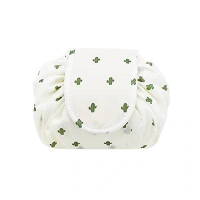 Image of ONEGenug Lazy Drawstring Makeup Bag, Large Cosmetic One Step Toiletry Organizer, Pouch