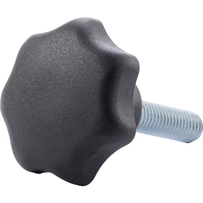 Image of Ganter Normelemente 6336.4 ST 40 M8 30 GN Star Grip Screw Ku.d1 mm D2 M 8 L30 mm, Matte Black, Gewindelänge l1: 30mm, Set of 20 Pieces