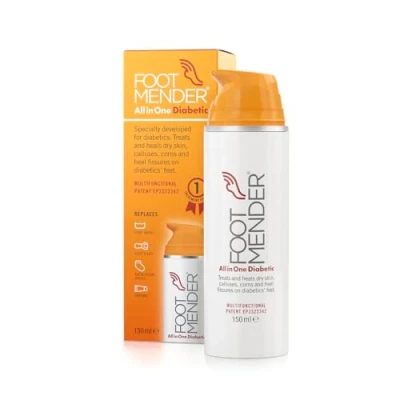 Image of Footmender All in One Diabetic Medically Proven, Now Available on Prescription Treat and Heal Your Dry Feet, Hard Skin, Corns Cracked Heels Significant Effect After First Treatment 150 ml