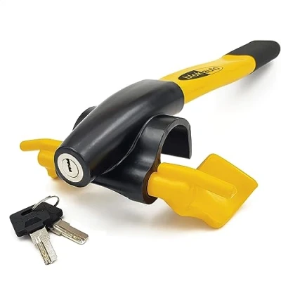 Image of BLOKAUTO 9595 Steering Wheel Lock Anti Theft Device, More Secure Spoke Placement, Visible Prevention, Quick Locking, Universal Car Bar for Vehicle, Car, Truck, Van, Motorhome, Camper